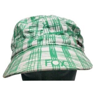 Fox Racing Strapback Green Tartan Plaid Painter Newsboy Trucker Hat